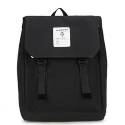 image-Canvas Backpack 2019 New South Korea Dongdaemun Double Belt Pure Color Backpack Middle School Student School Bag Casual Female Bag