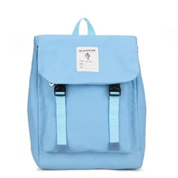 image-Canvas Backpack 2019 New South Korea Dongdaemun Double Belt Pure Color Backpack Middle School Student School Bag Casual Female Bag
