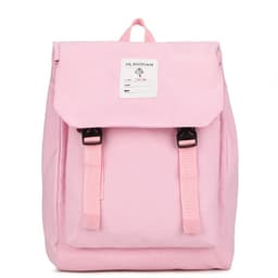 image-Canvas Backpack 2019 New South Korea Dongdaemun Double Belt Pure Color Backpack Middle School Student School Bag Casual Female Bag