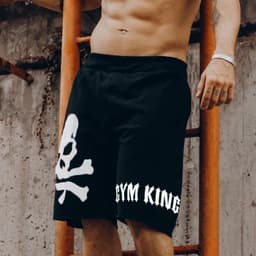 image-Fitness leisure shorts 5 points library stretch breathable summer loose training running fashion tide moisture wicking and quick-drying