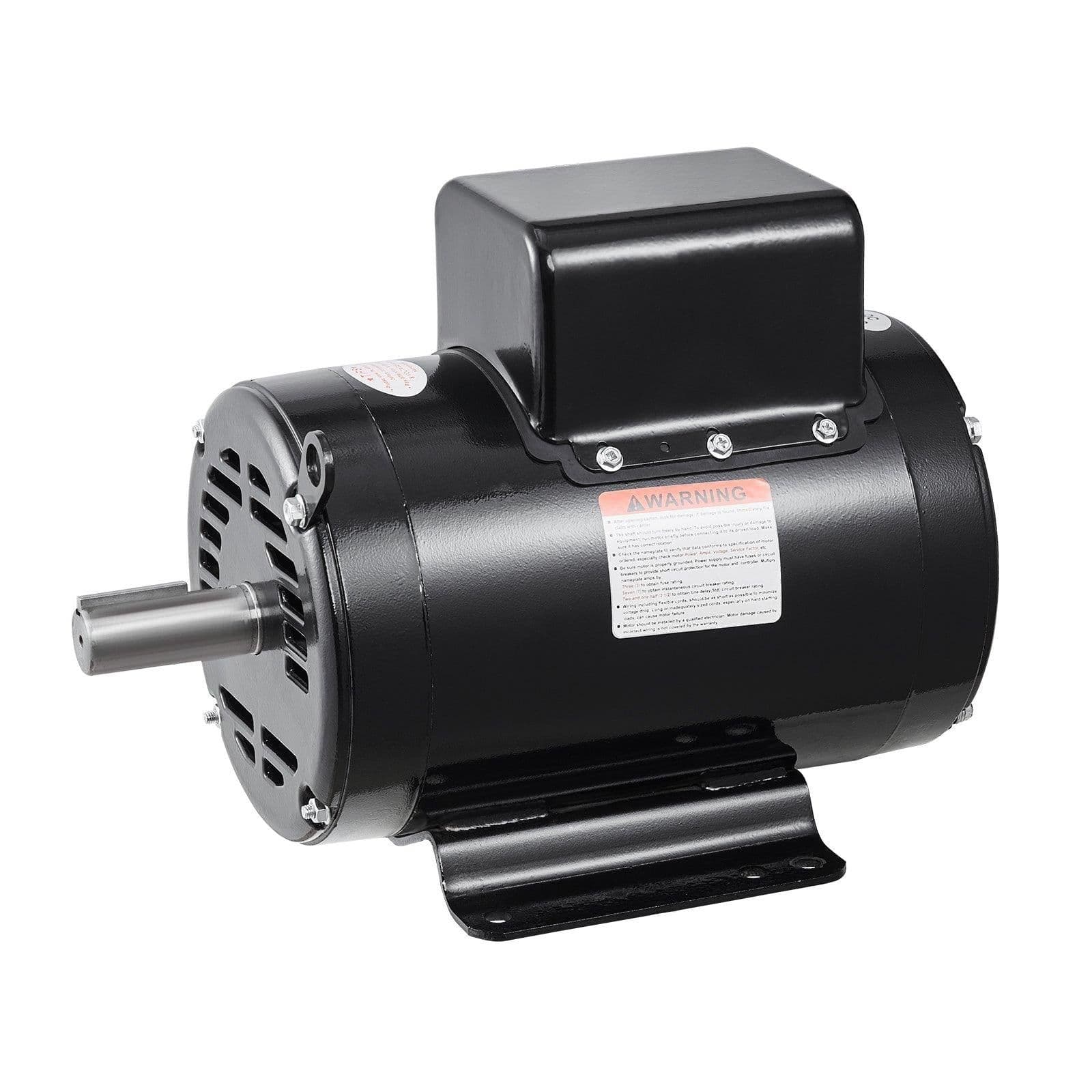 image-VEVOR 7.5HP Air Compressor Motor, 230V 31.6 Amps Electric Motor, 3450RPM 184T Frame, 1-1/8" Keyed Shaft, 2.75" Shaft Length for Air Compressors, Single Phase, CCW/CCW (Factory Setting is CCW)
