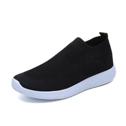image-Cross-border foreign trade Amazon AliExpress large size 35-43 size deep mouth rubber loafers mesh flat-heel casual shoes