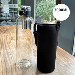 image-Bounce Cover Glass Water Cup With Cup Cover Portable Large Capacity