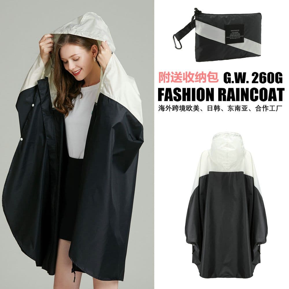 image-Cross-border Japan K15 waterproof export light and thin couple fashion men and women poncho 2021 new raincoat K29
