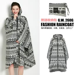 image-Cross-border Japan K15 waterproof export light and thin couple fashion men and women poncho 2021 new raincoat K29