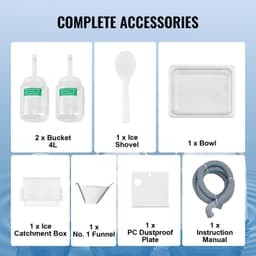 image-VEVOR Commercial Snowflake Ice Machine, 573LBS/24H Snowflake Ice Maker, Stainless Steel Ice Shaver Machine, Electric Snow Cone Maker, Air Cooling System for Rapid Heat Dissipation, for Bakery, Cafe