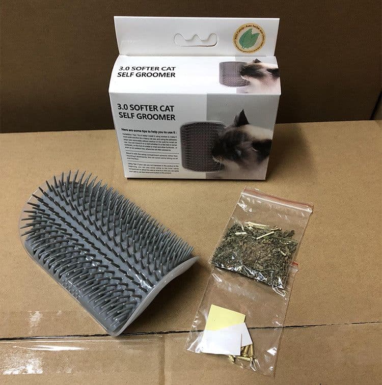 image-Pet corner rubbing device for cat massager/cat toy/with catnip/double-sided tape
