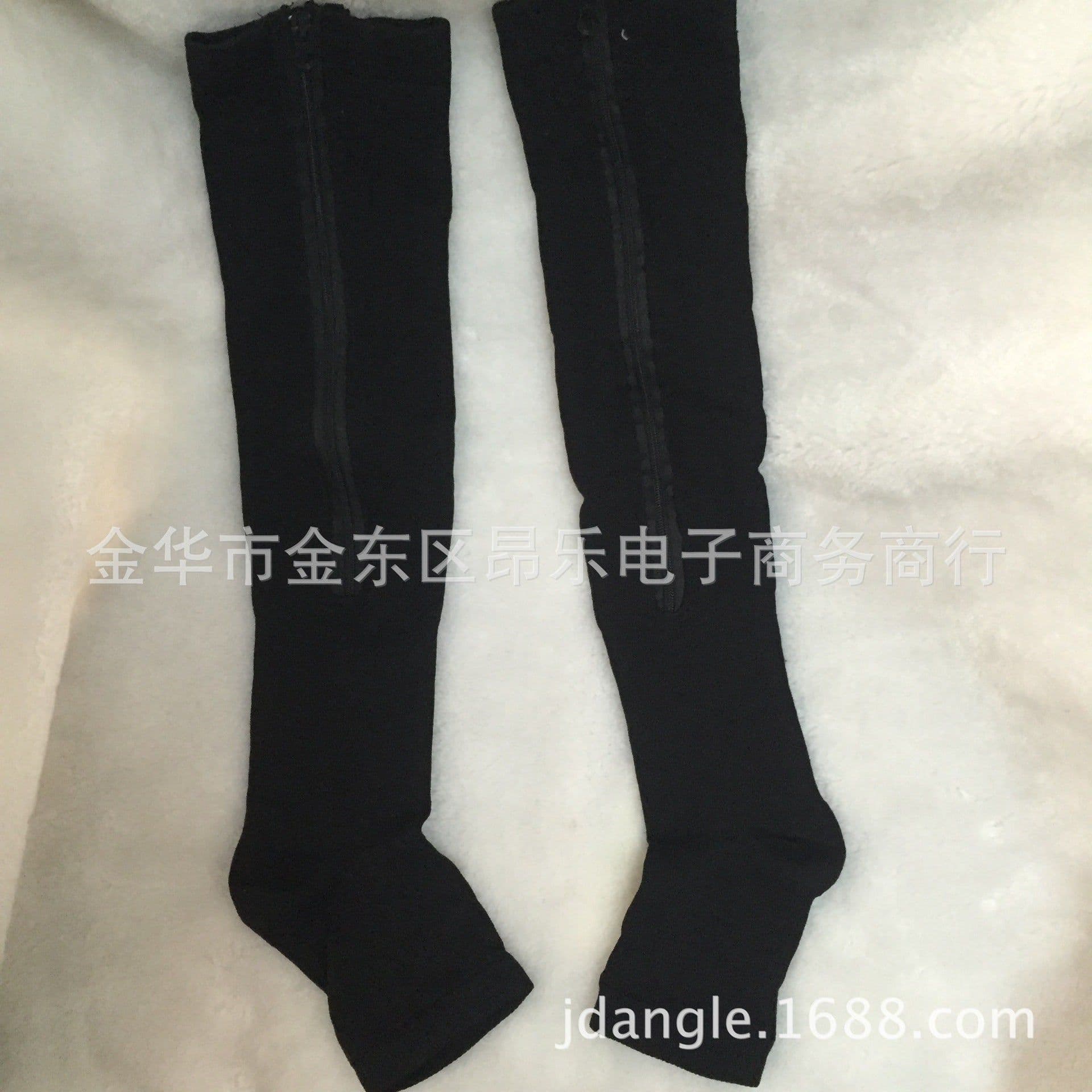 image-compression zip socks compression socks in tube plastic elastic zipper socks 6040