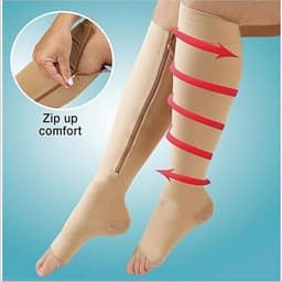 image-compression zip socks compression socks in tube plastic elastic zipper socks 6040