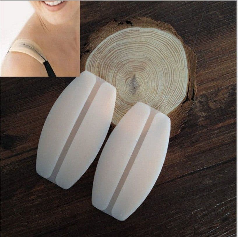 image-Cross-border supply silicone shoulder pads transparent shoulder straps invisible decompression non-slip shoulder pads underwear shoulder pads wholesale 22g