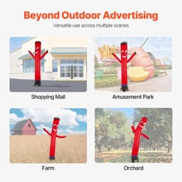 image-VEVOR Inflatable Tube Man Set, 10 ft Tall, Wacky Waving Inflatable Dancing Tube Guy with 9/10 HP Blower, PP Shell IPX3 Waterproof Blower Fan, for Outdoor Advertising Business Store Party