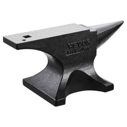 image-VEVOR Single Horn Anvil, 55lbs Cast Steel Anvil, High Hardness Rugged Round Horn Anvil for Blacksmiths, with Large Countertop and Stable Base, Metal Working Tool for Metal Bending, Shaping, Twisting