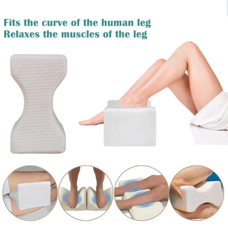 image-Orthopedic Memory Foam Knee Wedge Pillow for Sleeping Sciatica Back Hip Joint Pain Relief Contour Thigh Leg Pad Support Cushion