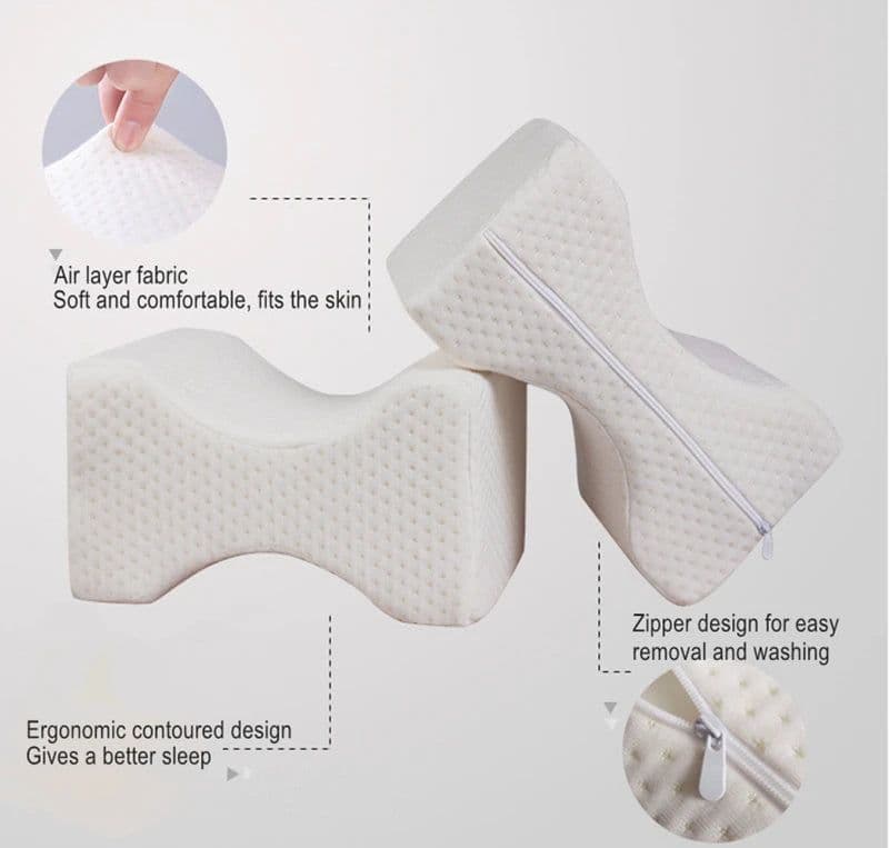 image-Orthopedic Memory Foam Knee Wedge Pillow for Sleeping Sciatica Back Hip Joint Pain Relief Contour Thigh Leg Pad Support Cushion