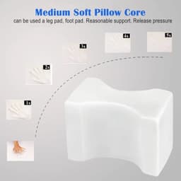 image-Orthopedic Memory Foam Knee Wedge Pillow for Sleeping Sciatica Back Hip Joint Pain Relief Contour Thigh Leg Pad Support Cushion