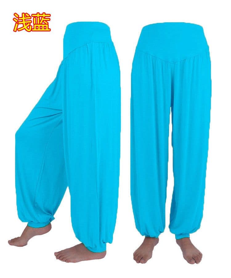 image-Yiwu bloomers, cuffed dance pants, Tai Chi pants, plus size yoga clothes, modal yoga pants