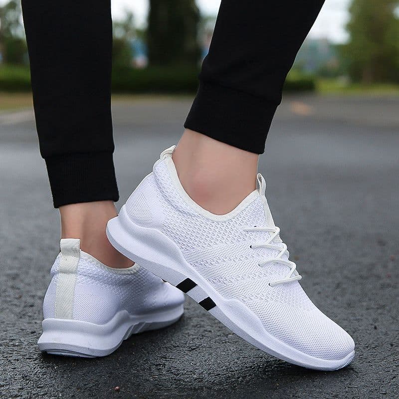 image-Autumn and winter new flying woven shoes male Korean version of low to help breathable canvas shoes trend casual sports tide shoes student shoes