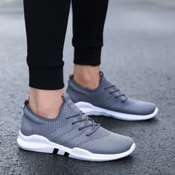image-Autumn and winter new flying woven shoes male Korean version of low to help breathable canvas shoes trend casual sports tide shoes student shoes