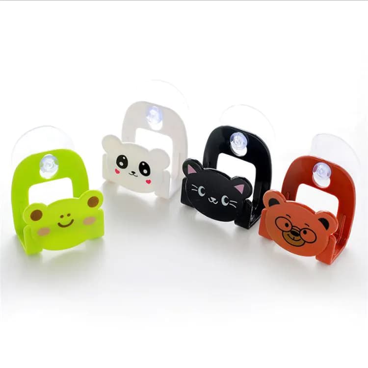 image-Cartoon kitchen sink storage rack sponge wipes rack suction cup bathroom sundries rack