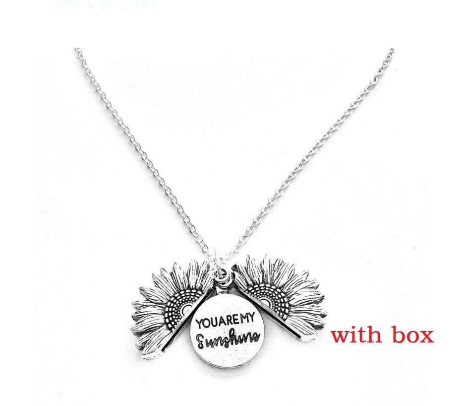 image-Sunflower Double Lettering Necklace