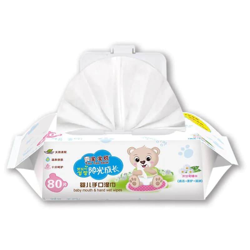 image-Wet wipes baby 80 pumping baby wipes with lid