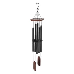 image-VEVOR Wind Chimes for Outside, 48 in, Deep Tone Wind Chimes with 5 Tubes, Unique Large Memorial Wind Chimes for Anniversary, Amazing Outdoor Decor for Your Patio, Porch, Garden and Backyard, Black