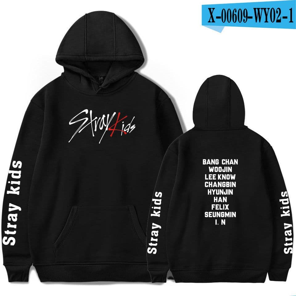 image-2019 new Korean men's group stray kids Korean version trend hooded sweaters for men and women