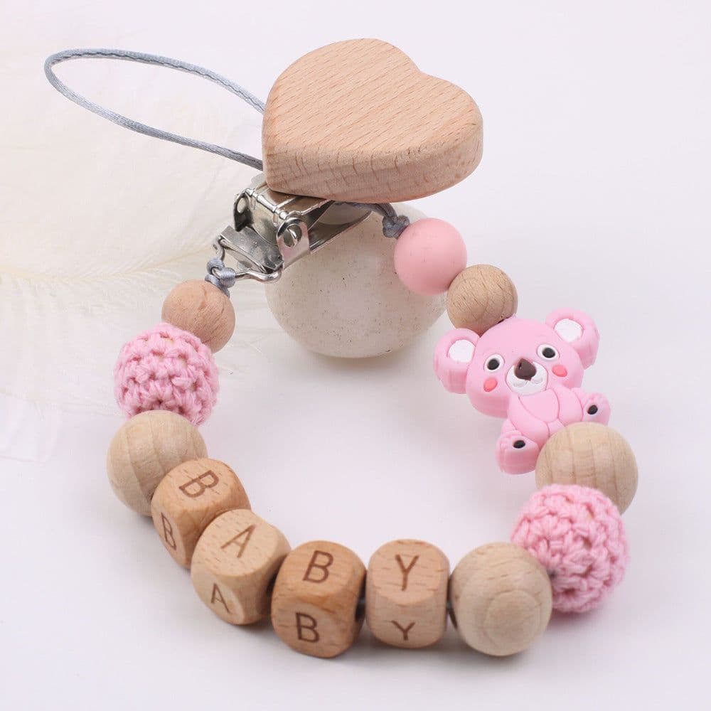 image-Baby Products Soothing Beech Wood Mouth Chain Clip