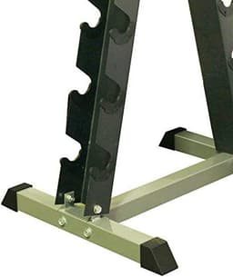 image-A-Frame Dumbbell Rack Stand - Solid Space-Saving Design for Up to 6 Pairs
