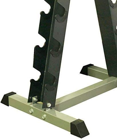 image-A-Frame Dumbbell Rack Stand - Solid Space-Saving Design for Up to 6 Pairs