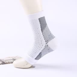 image-Compression Running Socks - Black/White Nylon L/XL