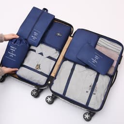 image-Suitcase storage bag set Luggage divider bag Travel divider storage bag Travel storage 8-piece set