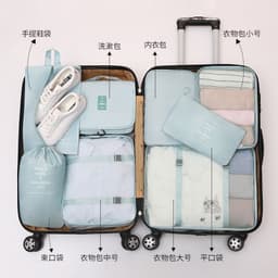 image-Suitcase storage bag set Luggage divider bag Travel divider storage bag Travel storage 8-piece set