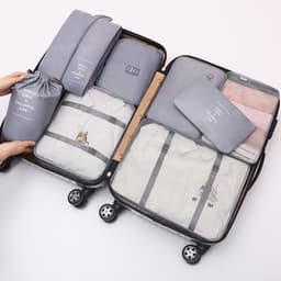 image-Suitcase storage bag set Luggage divider bag Travel divider storage bag Travel storage 8-piece set