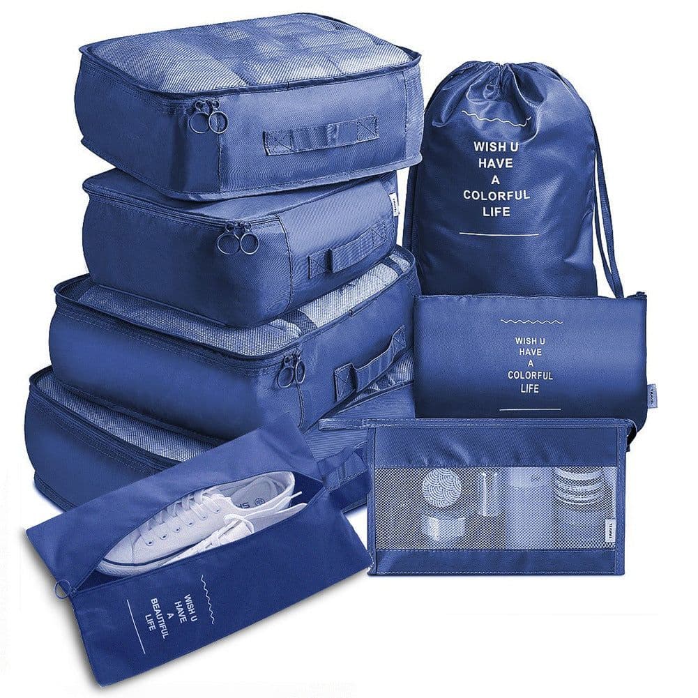 image-Suitcase storage bag set Luggage divider bag Travel divider storage bag Travel storage 8-piece set
