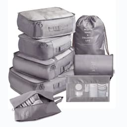 image-Suitcase storage bag set Luggage divider bag Travel divider storage bag Travel storage 8-piece set