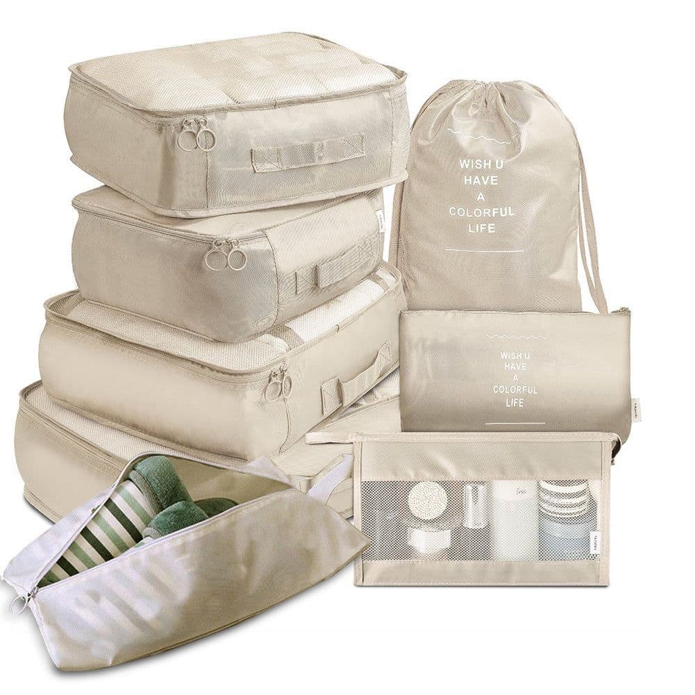 image-Suitcase storage bag set Luggage divider bag Travel divider storage bag Travel storage 8-piece set