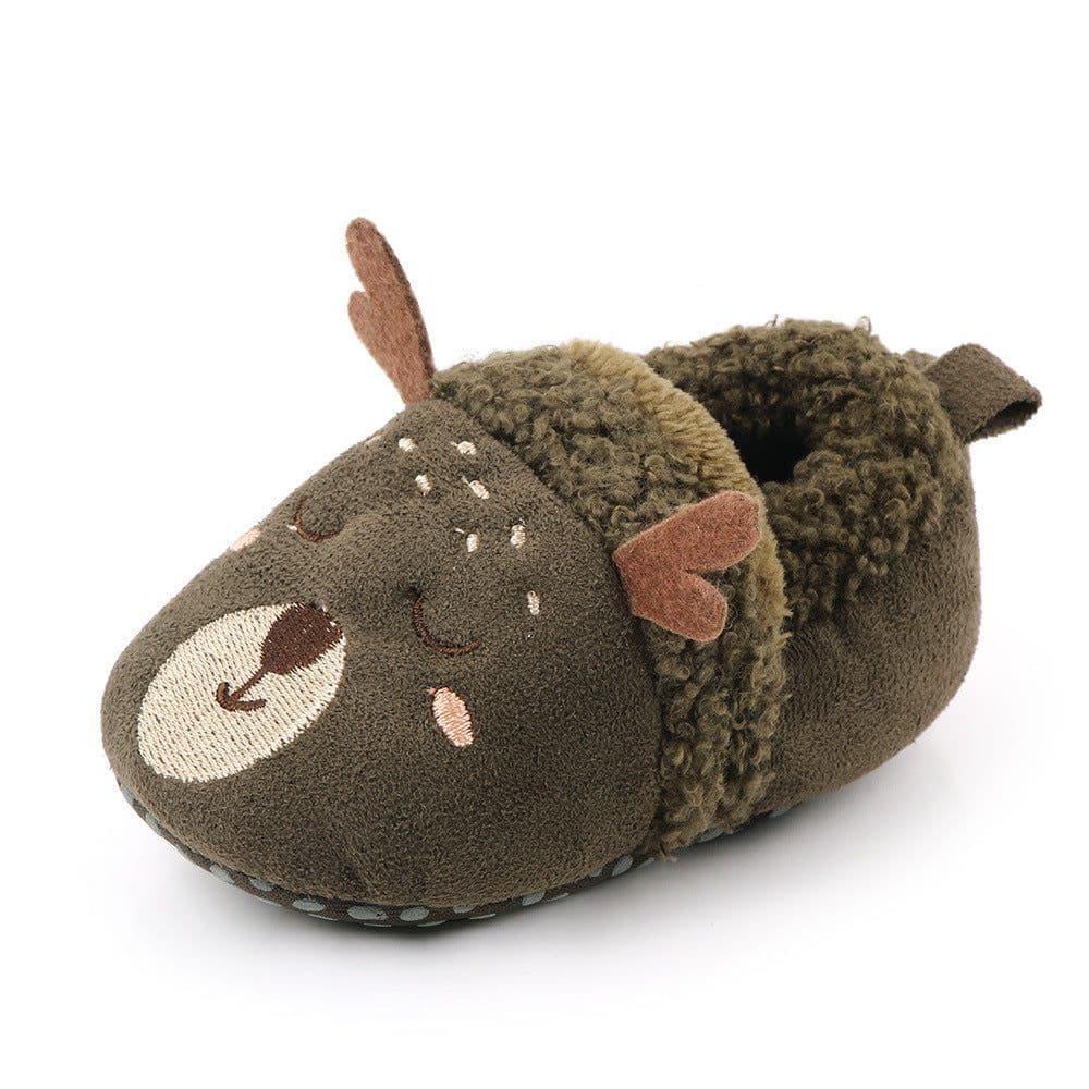 image-Baby shoes new step shoes newborn shoes baby cotton shoes 0-1 years old plus velvet baby do not drop shoes 2250