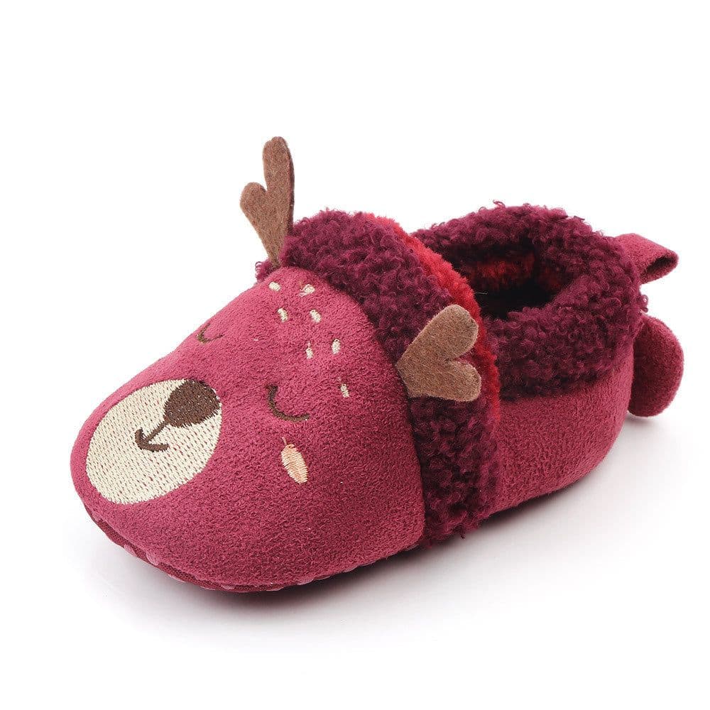 image-Baby shoes new step shoes newborn shoes baby cotton shoes 0-1 years old plus velvet baby do not drop shoes 2250