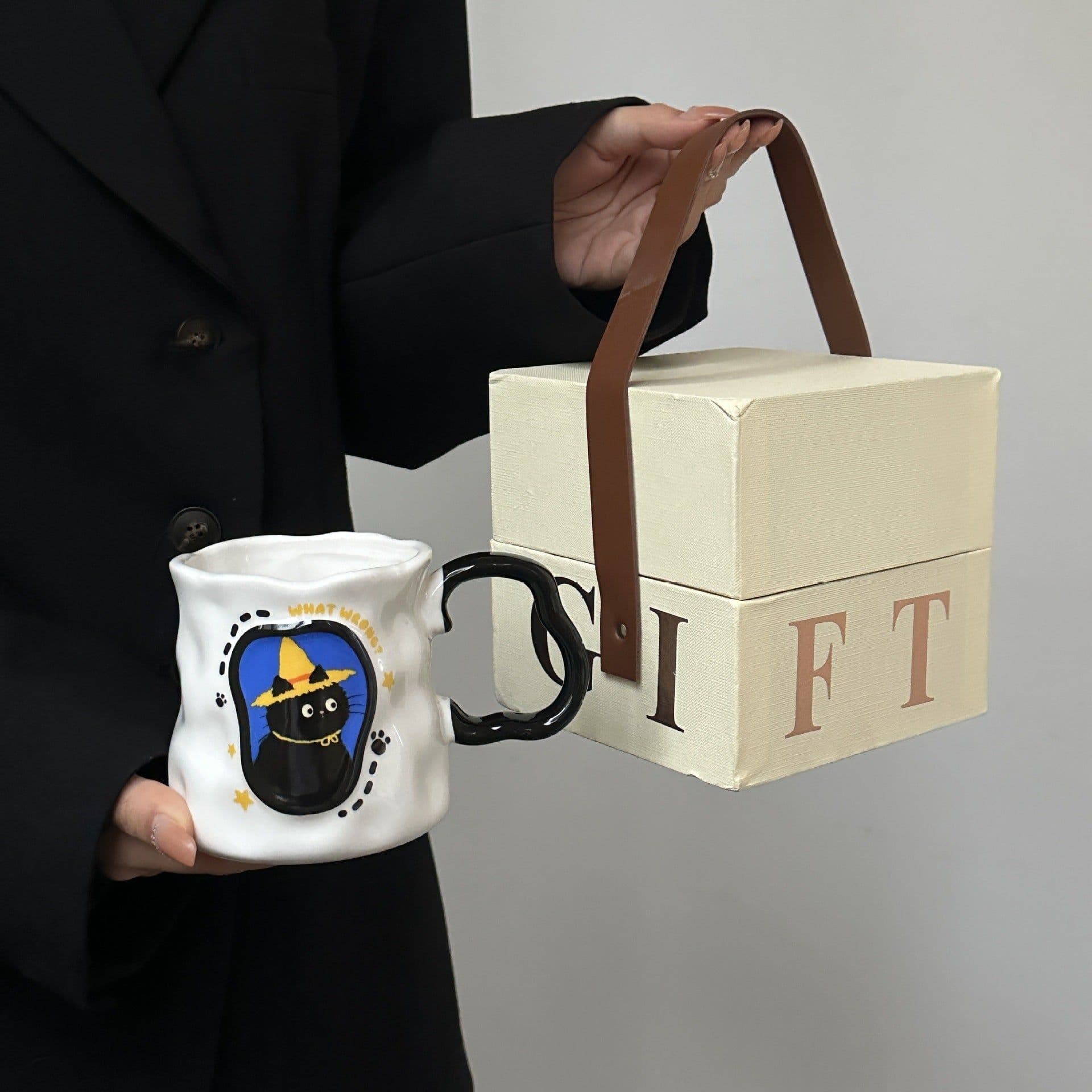 image-Cup Ceramic Hand High Sense Water Cup Box