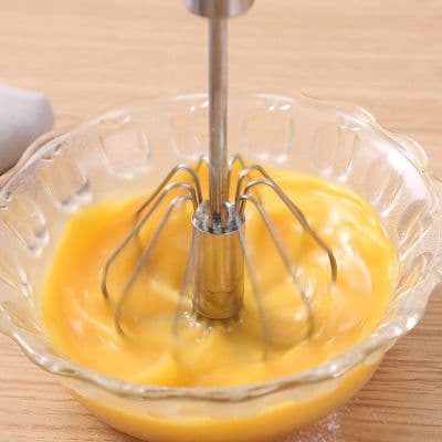image-b stainless steel hand pressure rotating semi-automatic eggbeater home kitchen manual press cream sauce mixer