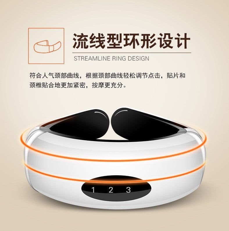 image-Household cervical spine neck protector multifunctional electromagnetic pulse shoulder and neck physiotherapy instrument portable rechargeable cervical spine instrument