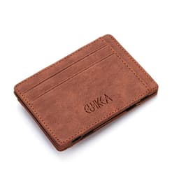 image-CUIKCA Flip Wallet PU Leather Brown Unisex