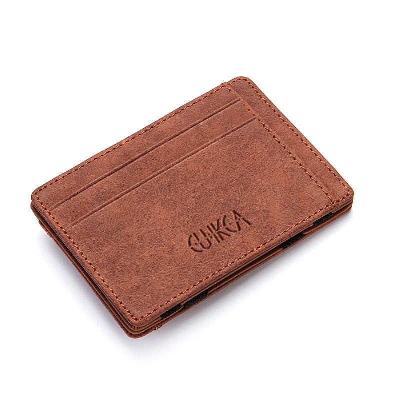 image-CUIKCA Flip Wallet PU Leather Brown Unisex
