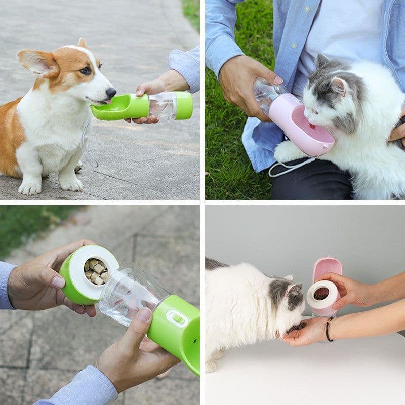 image-Detian Cross-border Hot Sale Pet Multifunctional Water Cup Out Water Food Cup Portable Travel Dog Food Water Cup Wholesale