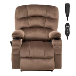 image-VEVOR Power Lift Recliner Chair, Lift Chair with Heat and Massage for Elderly, Dual Motor Recliner Chair with 2 Cup holders and USB Port, Infinite Position Adjustment Electric Recliner (Large, Brown)