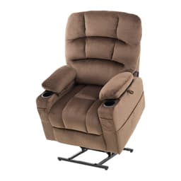 image-VEVOR Power Lift Recliner Chair, Lift Chair with Heat and Massage for Elderly, Dual Motor Recliner Chair with 2 Cup holders and USB Port, Infinite Position Adjustment Electric Recliner (Large, Brown)
