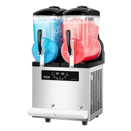 image-VEVOR Commercial Slushy Machine, 12Lx2 Double Tank Frozen Drink Machine, 96 Cups Stainless Steel Margarita Smoothie Frozen Drink Maker, Slushie Maker for Home Party Restaurants Cafe Bars