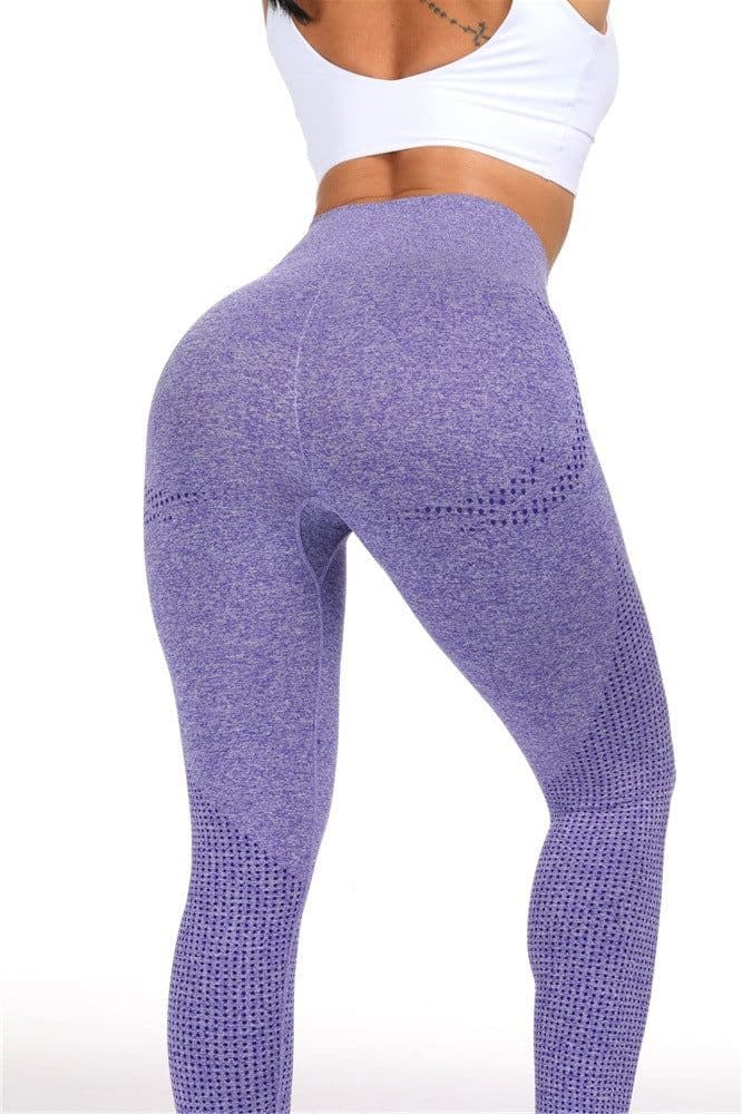 image-AliExpress wish Amazon Small dot jacquard seamless nine-point pants fitness pants hips and belly pants