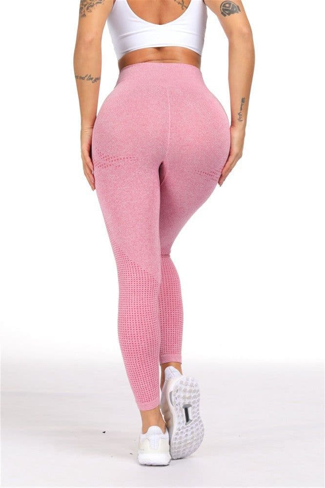 image-AliExpress wish Amazon Small dot jacquard seamless nine-point pants fitness pants hips and belly pants